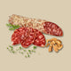 Luftgetrocknete Salami Steinpilz